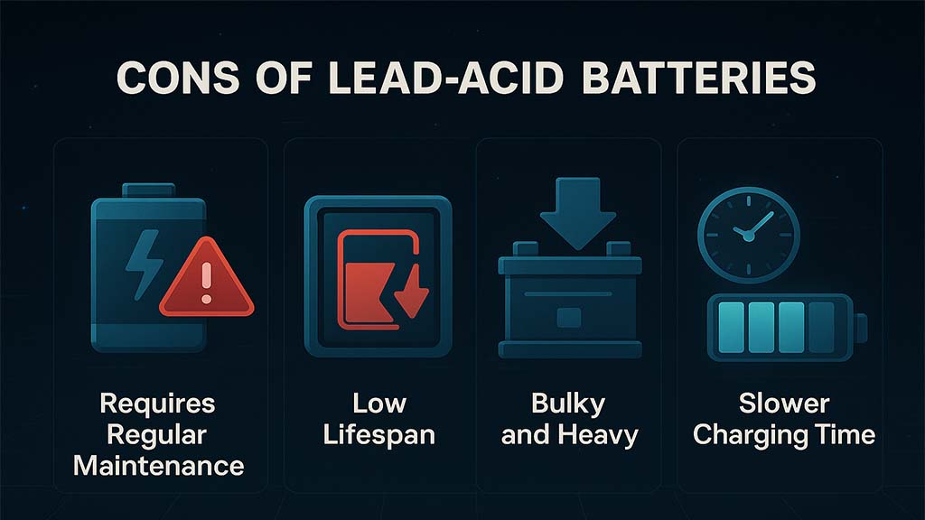 Cons of Lead-Acid Batteries