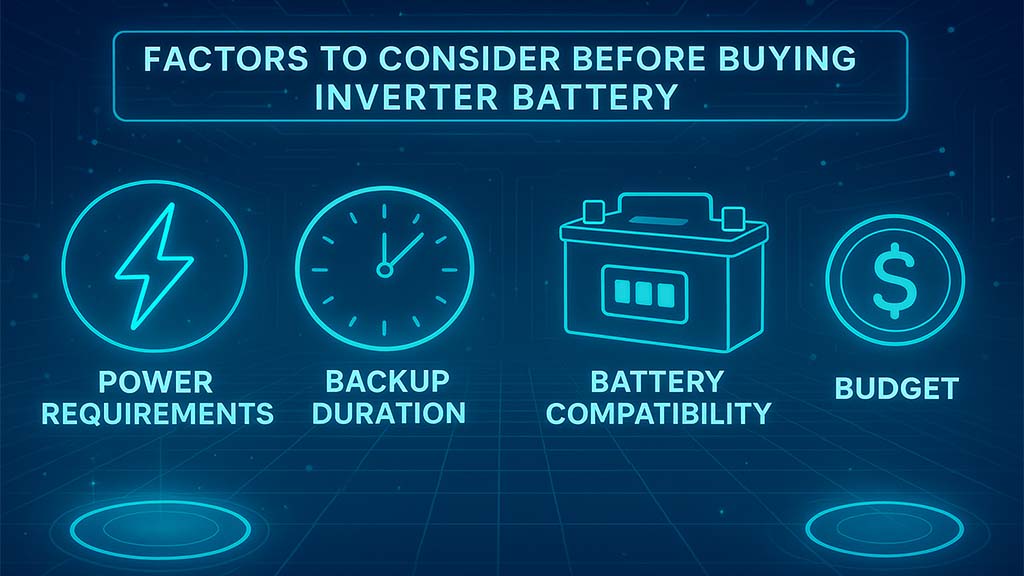 Factors to Consider Before Buying Inverter Battery