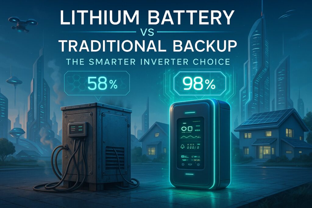 Lithium Battery vs Traditional Backup – The Smarter Inverter Choice
